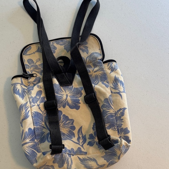 Vintage Newport Canvas Mini Backpack – Tropical Print, Beach & Concert Ready - Picture 8 of 10